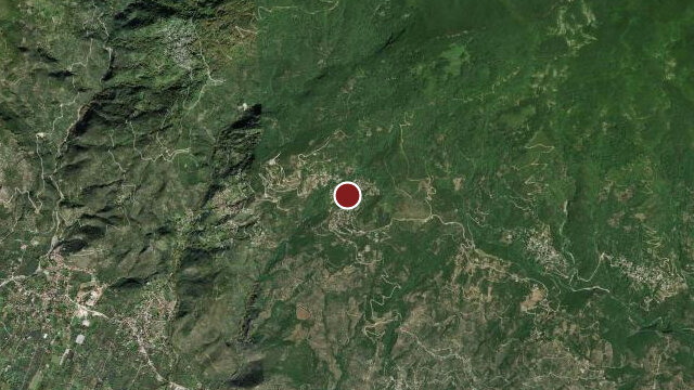 Satellite map of the start of Agios Georgios Nileias → Kato Gatzea