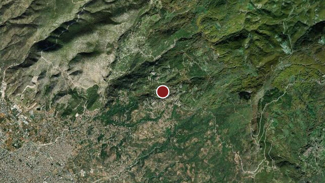 Satellite map of the start of The Centaurs' Path (Portaria)
