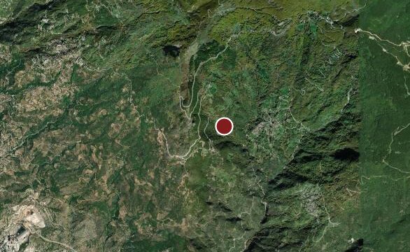 Satellite map of the start of Drakia → Agios Lavrentios