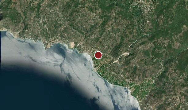 Satellite map of the start of Kala Nera → Pinakates → Vizitsa → Milies