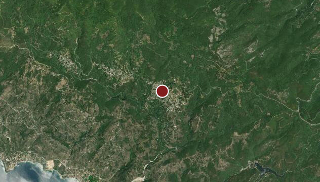 Satellite map of the start of Milies Station ↔ Vizitsa (circular)