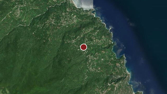 Satellite map of the start of Tsagarada → Damouchari → Papa Nero